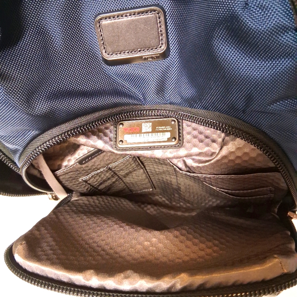 TUMI Alpha Bravo Nellis Black Blue Backpack TCS World Travel - Picture 9 of 12